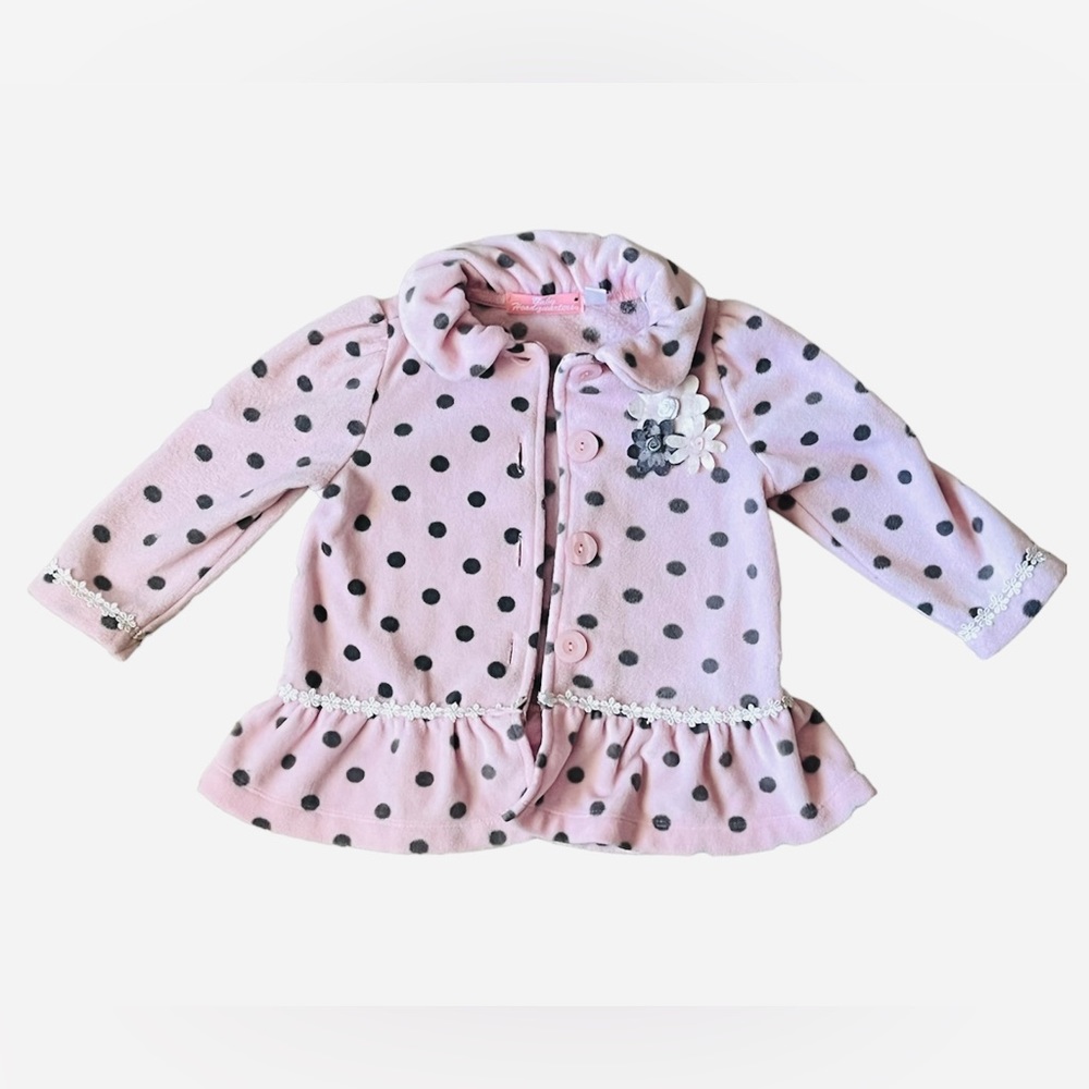 Baby Headquarters Brand Girl Toddler Pink Fleece Peacoat Size 3T Great Condition